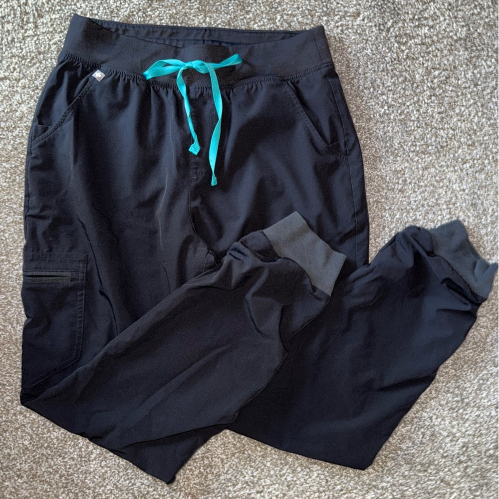 Figs Black Technical Collection Pants Medium Tall